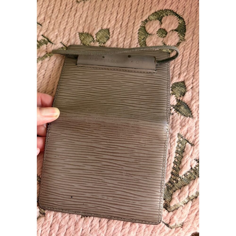 Louis Vuitton Vintage Porte-Monnaie Leather Loop Wallet Card Holder Smoke Lilac - Picture 3 of 13